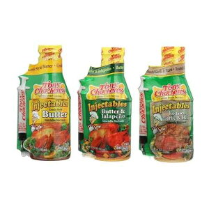 Tony Chachere's Tony Chachere Injectable Marinade Variety Pack, Butter, Butter Jalapeno and Roasted Garlic, 3 Count