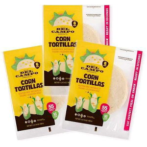 Del Campo Tortillas Del Campo Soft Corn Tortillas - 6 Inch Round 1 Lb. Bag. 100% Delicious, Gluten Free and All- Authentic Mexican Food. Serving Options: Wraps, Tacos, Quesadillas, Burritos. 16ct (Three Pack Speci