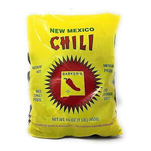 SUPOOBE Barker's Dried Red Chili Pods, 16 Ounces - Medium Hot - Grown in World Famous Chili Region Hatch, NM - No Preservatives, USA Product