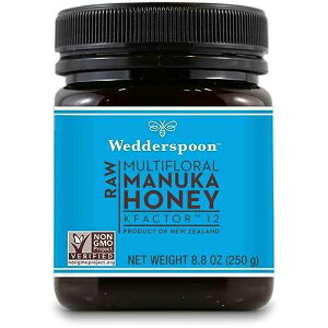 Wedderspoon Raw Premium Manuka Honey, KFactor 12, 8.8 Oz, Unpasteurized, Genuine New Zealand Honey, Non-GMO Superfood, Traceable from Our Hives to Your Home