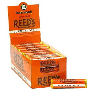 Reed's Individually Wrapped Reed�fs Butterscotch Candy Rolls | Traditional Butterscotch Hard Candy | Creamy And Buttery Old-Fashioned Butterscotch Candy Brought To You By Iconic Candy | 24 Count