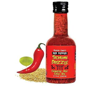 Master Chen's Sichuan Drizzle Sichuan Drizzle Chinese Chili Oil - Condiment & Ingredient, Premium EVOO, Toasted Sesame Oil and Hot Chili Flakes. Rice & Noodles' Condiment, Soups' Drizzle, Vegan, Gluten-Free & Pa