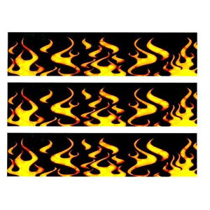 Whimsical Practicality Fire and Flames Edible Cake Border Decoration Strips 3 Pk Orange