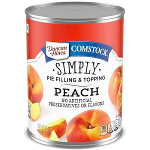 Duncan Hines Comstock Peach Pie Filling and Topping, 21 oz. (Pack of 8)