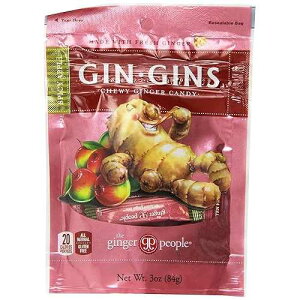 GIN GINS Apple Chewy Ginger Candy by The Ginger People - Anti-Nausea and Digestion Aid, Individually Wrapped Healthy Candy - Spicy Apple Flavor, 3 oz Bags - Pack of 3 (9 oz) GIN GINS Apple Chewy Ginger Candy by T