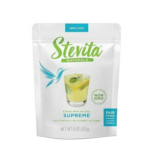 Stevita Stevia with Xylitol Supreme - 8 oz Pouch - All-Natural Stevia Extract, Natural Sweetener, No Calories - Non-GMO, Vegan, Kosher, Keto, Paleo, Gluten Free, Erythritol-Free - 227 Servings