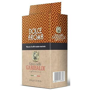Caffe Garibaldi Gran Caff Garibaldi Ground Espresso Coffee Finely Ground for Espresso Machines & Cafe Brews Premium Arabica Blend, Rich & Smooth Roast Italian Roasted Coffee, 250g (Dolce Aroma)