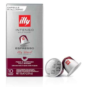 Illy Espresso Compatible Capsules - Single-Serve Coffee Capsules & Pods - Intenso Dark Roast - Notes Of Cocoa & Dried Fruit Coffee Pods - For Nespresso Coffee Machines 10 Count