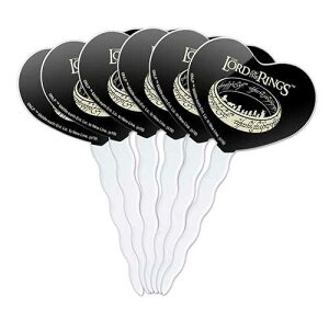GRAPHICS & MORE Lord of the Rings The Journey Heart Love Cupcake Picks Toppers Decoration Set of 6