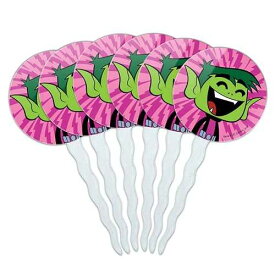 GRAPHICS & MORE Teen Titans Go! Beast Boy Cupcake Picks Toppers Decoration Set of 6