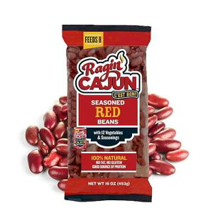 Ragin' Cajun Fixin's Ragin' Cajun Seasoned Red Beans - 16 oz Bag, Gluten-Free, No MSG, Authentic Louisiana Creole Bean Mix for Soups & Hearty Sides