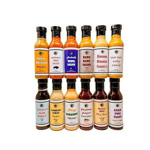 June Moon Spice Company Premium | Ultimate CHICKEN WING Sauce | Variety 12 Pack | Crafted in Small Batches with Farm Fresh Herbs for Premium Flavor and Zest