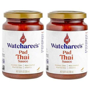 WATCHAREE'S WATCHAREE�fS Pad Thai Sauce, Gluten Free Certified, Non-GMO, Vegan, Made with Natural Ingredients | Authentic Thai Sauce for Stir Fry, Rice Seasoning, Condiment & Dipping (Pack of 2)