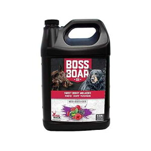 BOSS Buck Boss Boar Sauce Sweet Berry Molasses Attractant, Fast-Acting 1-Gallon Liquid Mineral Attractant for Hogs, Bears, Deer