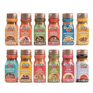 iSpice Starter Spice Set- Seasonings for Cooking, Spices and Seasonings Sets, Spices Variety Pack, Cooking Gifts for Men Home Basic Spice Set (12 Pack World Flavor Premium)