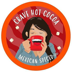 Crave Beverages Crave Hot Chocolate Pods, Compatible with K-Cup Brewers, Mexican Spice Cocoa, 40 Count