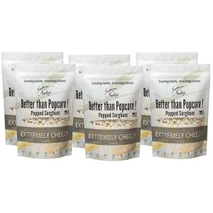 Nature Nate's LLC Nature Nate's Popped Sorghum, Extremely Cheezy - Keto & Gluten Free, Healthy Snacks, Better Than Popcorn, Made in USA - 5 Ounce (Pack of 6)