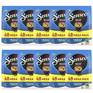 Senseo Decaf Coffee Pods ? 480 Count (10 Packs) ? Medium Roast with Smooth & Balanced Flavor and Rich Crema ? Caffeine-Free Single-Serve Coffee Pads Compatible with Senseo & PeleCom Machines