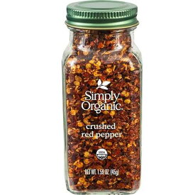 Simply Organic クラッシュレッドペッパー、オーガニック認定 1.59オンス トウガラシ アヌウム L. Simply Organic Crushed Red Pepper, Certified Organic 1.59 oz Capsicum annuum L.