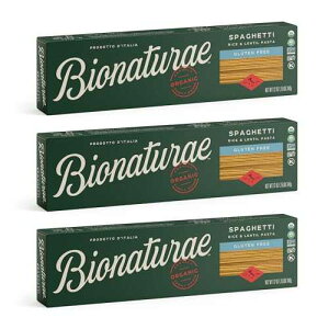 Bionaturae Spaghetti Pasta Noodles - Gluten Free Spaghetti Pasta, Rice & Lentil Pasta, Kosher, High Protein, Non-GMO, USDA Certified, Gluten Free Spaghetti Noodles, Crafted in Italy - 12 Oz, 3 Pack