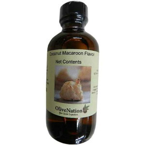 OLIVENATION Coconut Macaroon Flavor - Sugar Free Flavoring for Baked Goods - Beverages - Frosting - Non-GMO - Gluten Free - Kosher - Vegan - 4 ounces