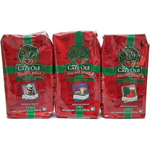 HEB Cafe Ole Ground Coffee 12oz Bag (Pack of 3) (Christmas in a Cup - Medium Roast)