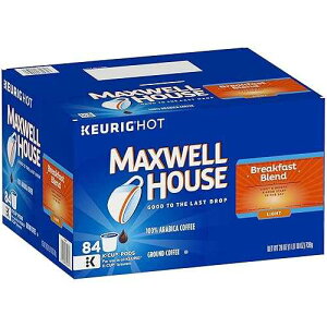 Maxwell House �u���b�N�t�@�X�g �u�����h �R�[�q�[�A�V���O���T�[�u �L���[���O K �J�b�v (84 �J���b�g) Maxwell House Breakfast Blend Coffee , Single Serve Keurig K-Cup (84 ct)