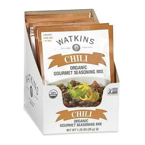 Watkins Organic Chili Gourmet Seasoning Mix, 1.25 oz. Packets (Pack of 12)