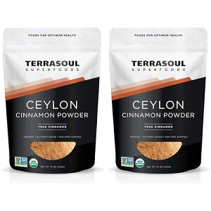 Terrasoul Superfoods �I�[�K�j�b�N �Z�C���� �V�i���� �p�E�_�[�A2 �|���h - ���{�e�X�g�ς݂̐M���� | �v���~�A���ȕi���ƕ��� Terrasoul Superfoods Organic Ceylon Cinnamon Powder, 2 Lbs - Lab-Tested for Authenticity | 