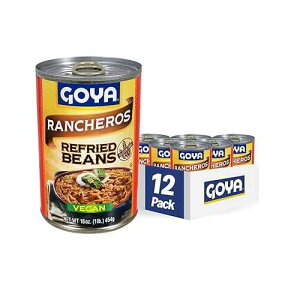 Goya Foods Refried Pinto Beans Rancheros, 16 Ounce (Pack of 12)