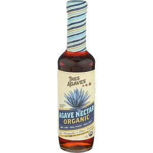 Tres Agaves Organic Agave Nectar for Cocktails 100% Blue Agave, Low Calorie Sweetener Vegan, Gluten-Free, Non-GMO 375mL Bottle (1 Pack)