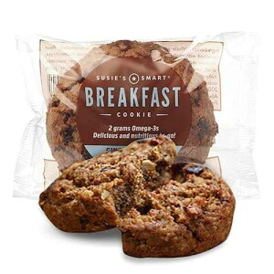 Susie's Smart Breakfast Cookie �W���W���[�A�b�v���A�w���V�[�ȃI���K 3 �ƃ^���p�N�����L�x�ȃ\�t�g�`���[�C�A3.57�A�A�b�v���A63 �I���X (18 �p�b�N) Susie's Smart Breakfast Cookie Gingered Apple Healthy Omega-3