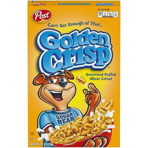 Golden Crisp Breakfast Cereal, Sweetened Puffed Wheat Cereal, 14.75 OZ Box (Pack of 12)