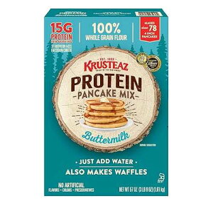 Krusteaz �v���e�C�� �o�^�[�~���N �p���P�[�L �~�b�N�X 60 �I���X Krusteaz Protein Buttermilk Pancake Mix 60 oz