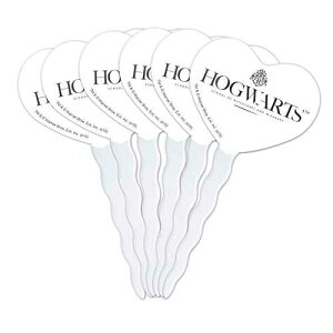 GRAPHICS & MORE Harry Potter Hogwarts Modern Logo Heart Love Cupcake Picks Toppers Decoration Set of 6