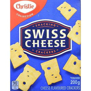 Christie �X�C�X�`�[�Y�N���b�J�[�A200g/7.1�I���X�A6ct�A{�J�i�_����A��} Christie's Christie Swiss Cheese Crackers, 200g/7.1oz., 6ct, {Imported from Canada}