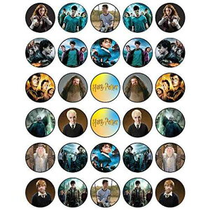 HAPPY CHOICES 30 x Edible Cupcake Toppers ? Magic Adventure Inspired Collection of Edible Cake Decorations | Uncut Edible on Wafer Sheet