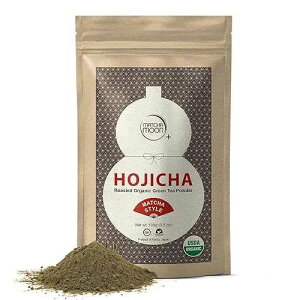 Matcha Moon Hojicha Powder Organic - Roasted Matcha Green Tea - Japanese Origin - Unsweetened, Low Caffeine - Uji Kyoto Japan - 100g Resealable Bag