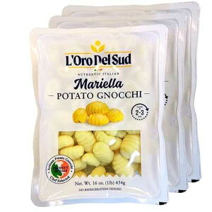L�fOro Del Sud Mariella Potato Gnocchi ? Authentic Italian Pasta Dumplings (Pasta di Patate) ? 3 Pack, 1 lb Each (3 lbs Total) ? Shelf Stable, Imported from Italy, Cooks in 2?3 Minutes