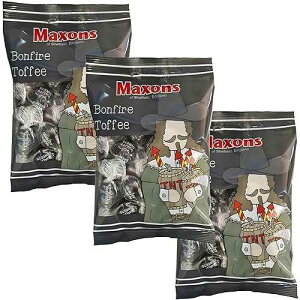 Maxons Bonfire Toffee 4.2 Oz (Pack of 3) Bag - Handmade Treacle Candy Individually Wrapped, Old Fashioned British Candy from England, English Hard Boiled Sweets, Imported Gifts & Treats Made in UK