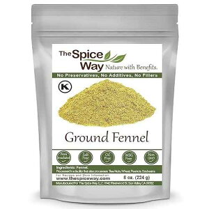 The Spice Way �t�F���l���V�[�h�O���E���h - �����◿���ɍœK�ȃo���N�V�[�h�p�E�_�[ 8�I���X The Spice Way Fennel Seed Ground - bulk seeds powder great for tea and cooking 8 oz
