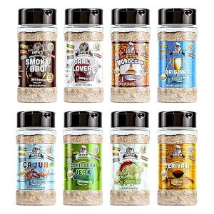Katie's Premium Jerky & Snacks Katie's Seasoning Sampler - 3 oz bottles All Natural, Gluten Free, Low Sodium with endless cooking possibility's with our 8 different seasonings to try.
