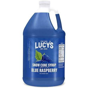 Lucy's Family Owned - �����X�X�m�[�R�[���V���b�v�A�u���[���Y�x���[ - 1 �K���� (128 �I���X) Lucy's Family Owned - Shaved Ice Snow Cone Syrup, Blue Raspberry - 1 Gallon (128oz.)