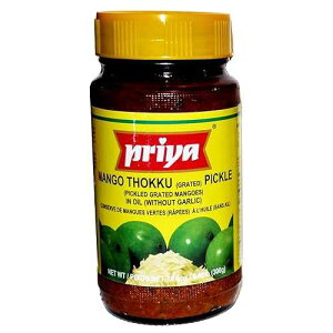 �v���� �}���S�[ �g�N (���肨�낵) �s�N���X (�j���j�N�Ȃ�) - 10.6 �I���X Priya Mango Thokku (grated) Pickle (without garlic) - 10.6oz