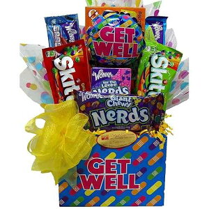 Delight Expressions Get Well Soon Candy Gift Box (Small) - Candy Bouquet Gift Basket