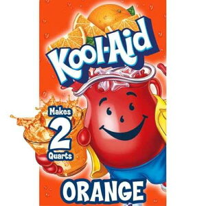 Kool-Aid �\�t�g�h�����N�~�b�N�X - �I�����W�A�����A�J�t�F�C���t���[�A0.15 �I���X/���� (15 �p�b�N) Kool-Aid Soft Drink Mix - Orange Unsweetened, Caffeine Free, 0.15 oz/envelope (Pack of 15)