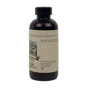 OliveNation Organic Vanilla Extract from Natural Bourbon Madagascar Vanilla Beans, Non-GMO, Gluten Free, Kosher, Vegan - 4 ounces