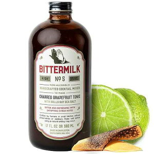 Bittermilk No.5 Charred Grapefruit Tonic with Bulls Bay Sea Salt ? All Natural Handcrafted Cocktail Mixer ? Margarita Mix, Cocktail Mixer