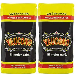 Yaucono Whole Bean Coffee, Arabica Medium Roast, Bagged, 2 Pound (Pack of 2)