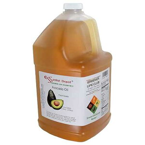 Essential Depot Avocado Oil - 1 Gallon - 128 oz - safety sealed HDPE container with resealable cap - 100% Pure and Natural for Hair, Skin, Massage, and Cooking